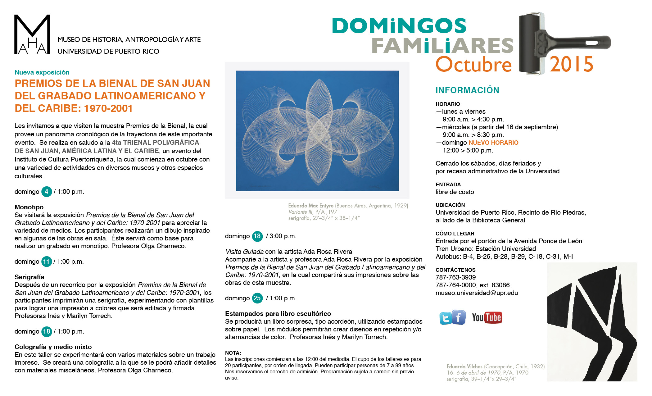 Calendario de octubre de 2015 DOMiNGOS FAMiLiARES • OCTUBRE 2015