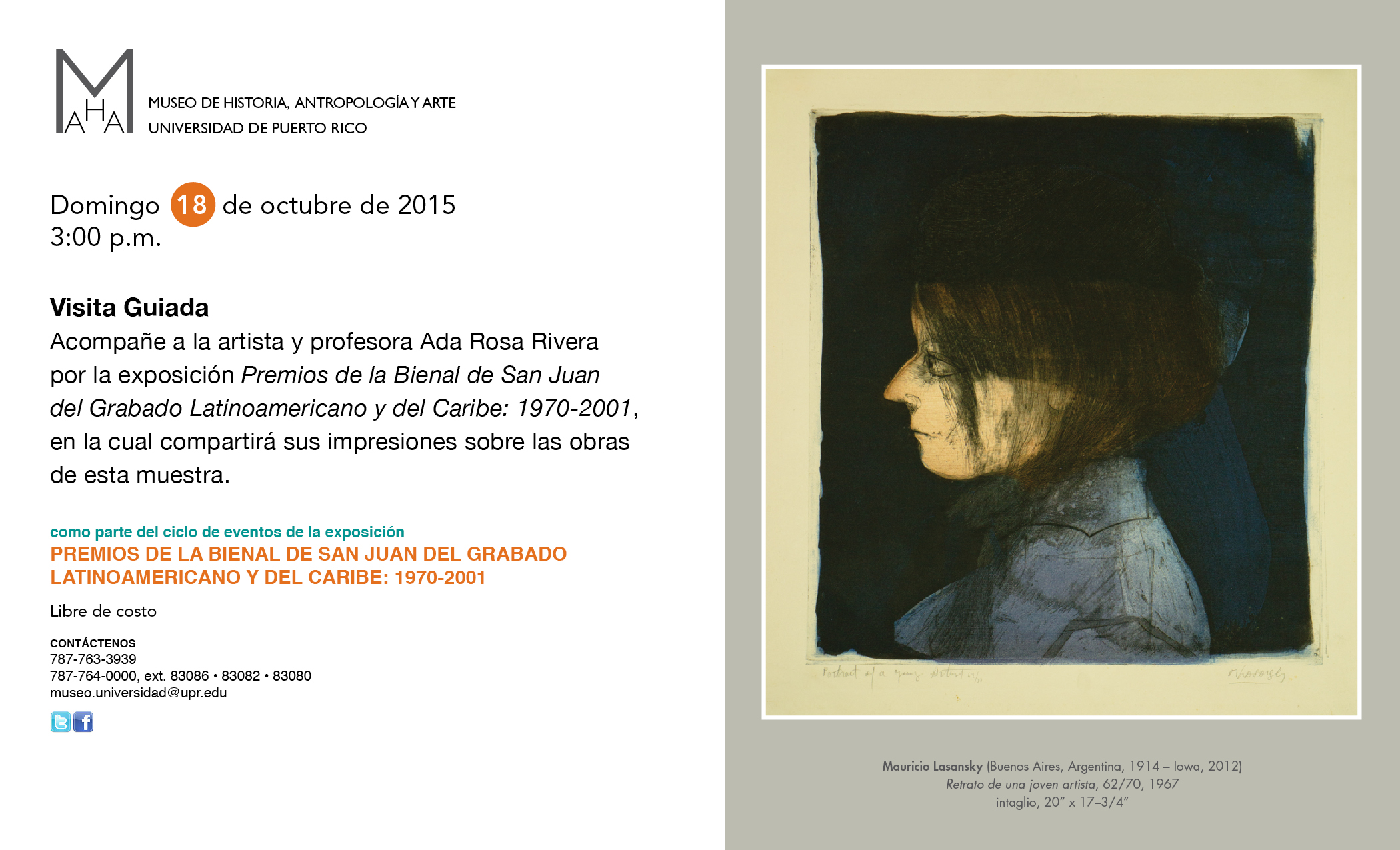 Visita Guiada domingo 18 de octubre de 2015 Visita Guiada en Museo UPRRP