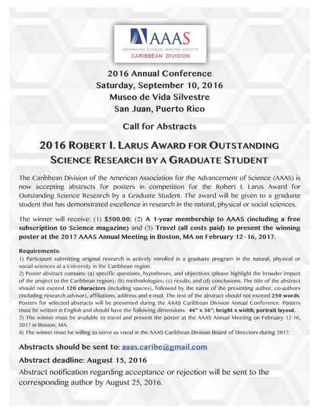 2016 Convocatoria Robert Larus Award 2016 Convocatoria Robert Larus Award