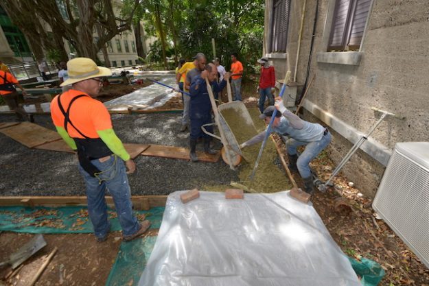 Tercera fase del hormigón permeable en RUM Tercera fase del hormigón permeable en RUM