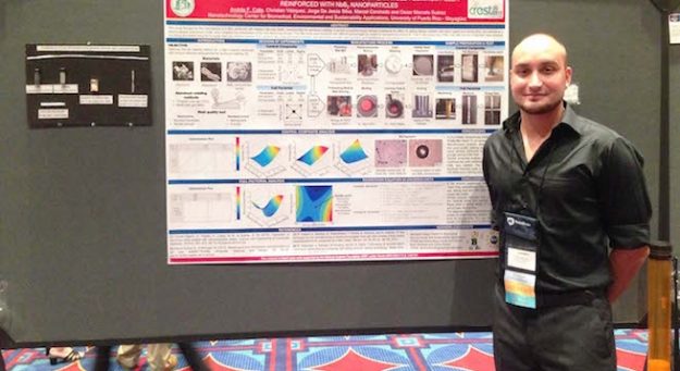 Andrés F. Calle resultó ganador con su propuesta enfocada en mejorar la dureza y las propiedades térmicas de la soldadura que se emplea mayormente para usos aeroespaciales.