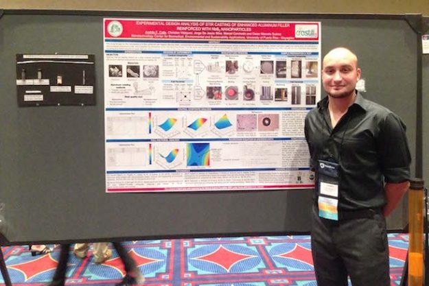 Andrés F. Calle resultó ganador con su propuesta enfocada en mejorar la dureza y las propiedades térmicas de la soldadura que se emplea mayormente para usos aeroespaciales. Andrés F. Calle resultó ganador con su propuesta enfocada en mejorar la dureza y las propiedades térmicas de la soldadura que se emplea mayormente para usos aeroespaciales.
