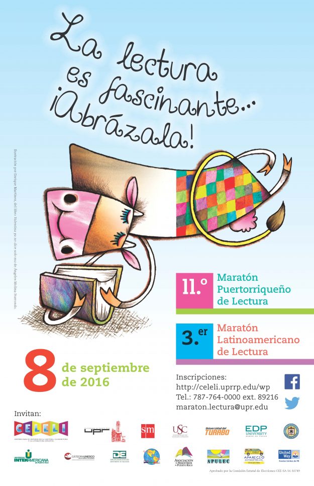 Cartel del 11mo Maratón Puertorriqueño Lectura Cartel del 11mo Maratón Puertorriqueño Lectura