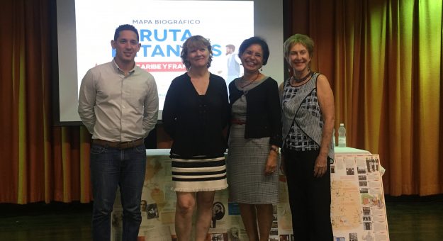 El arquitecto Ricardo Curet Agrón, Madame Christine Debreu, Dra. Migdalia Barreto De Caragol y Dra. Liliana Cotto Morales