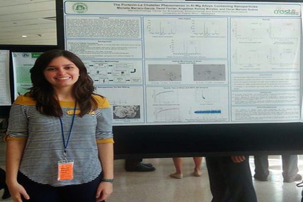 La investigación de Michelle Marrero García busca que los materiales usados en la manufactura de vehículos o aviones sean más resistentes a través de compuestos con nanopartículas. La investigación de Michelle Marrero García busca que los materiales usados en la manufactura de vehículos o aviones sean más resistentes a través de compuestos con nanopartículas.
