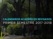Calendarios primer semestre