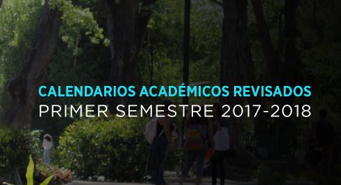 Calendarios primer semestre