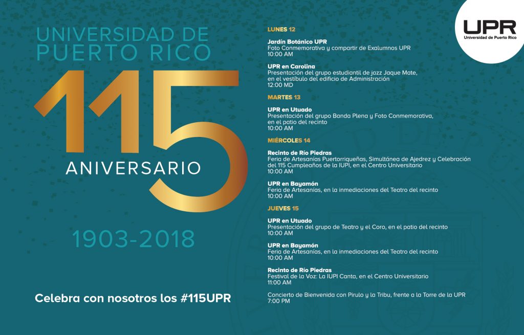 Calendario 115 Aniversario