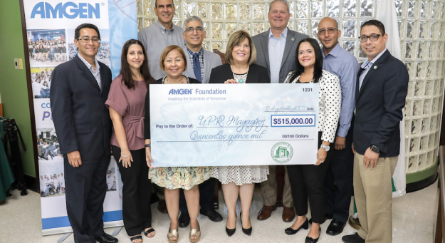 El Recinto Universitario de Mayagüez (RUM) de la Universidad de Puerto Rico (UPR) recibió esta semana una dádiva de $515 mil de parte de la Fundación Amgen con el fin de mejorar algunas infraestructuras y para la adquisición de equipos de laboratorios que fueron afectados por el huracán María. Suministrada
