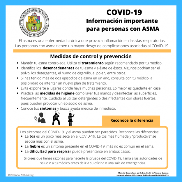 Información importante para personas con ASMA Información importante para personas con ASMA