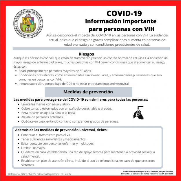Información Importante para personas con VIH