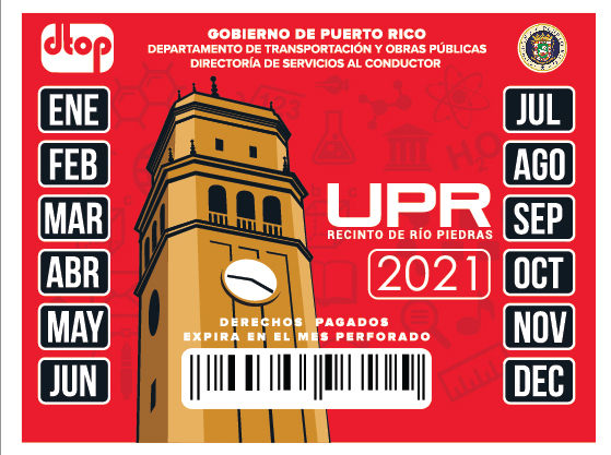 Marbete UPRRP-01 Marbete UPRRP-01