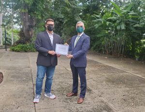 Wilbert y el Rector Agustin Rullán