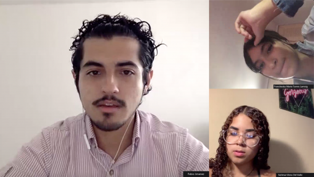 Foto Fabio Jiménez, tutor de matemáticas junto a las estudiantes Francheska Torre Larroig y Solimar del Valle UPR Estudia Contigo Foto Fabio Jiménez, tutor de matemáticas junto a las estudiantes Francheska Torre Larroig y Solimar del Valle UPR Estudia Contigo