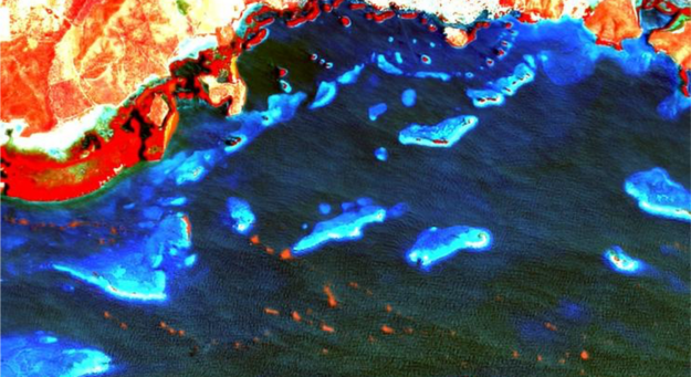 Landsat-8 sargazo en SWPR mayo 31 2018