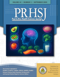 Portada del número más reciente del Puerto Rico Health Sciences Journal.