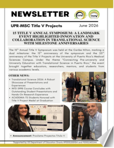 UPR-MACT5June2026 Final Issue of the Title V Projects Newsletter (June 2026)