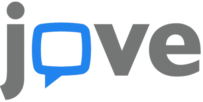 JOVE_Logo Grey Blue Banner representativo de JoVE.