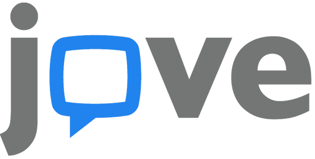 JOVE_Logo Grey Blue Banner representativo de JoVE.