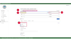 Presenta ejemplo de cómo definir y configurar una búsqueda avanzada en una base de datos escribiendo una frase entre comillas