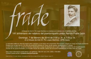 Imagen representativa del Afiche promocional del 141 Aniversario del natalicio de Ramón Frade León
