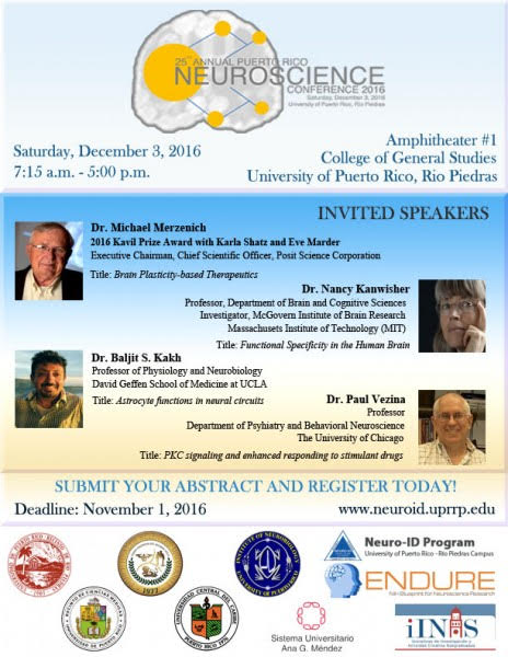 Promoción a la actividad: 25th annual Puerto Rico Neuroscience Conference 2016