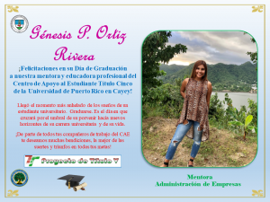 Postal de Felicitación CAETV Graduados Clase 2020 UPR Cayey