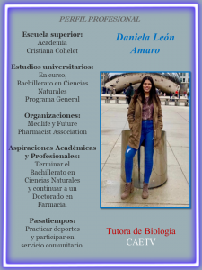 Imagen deDiseño Perfil Profesional Daniela León Tutora Lab. Biología CAETV UPR Cayey Agosto 2020