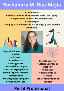 Imagen de Diseño Perfil Profesional Roshanara Díaz Tutora Química CAETV UPR Cayey Septiembre 2020
