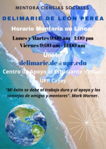 Imagen Delimarie De León Perea Mentora Ciencias Sociales CAETV Virtual UPR Cayey Verano 2021