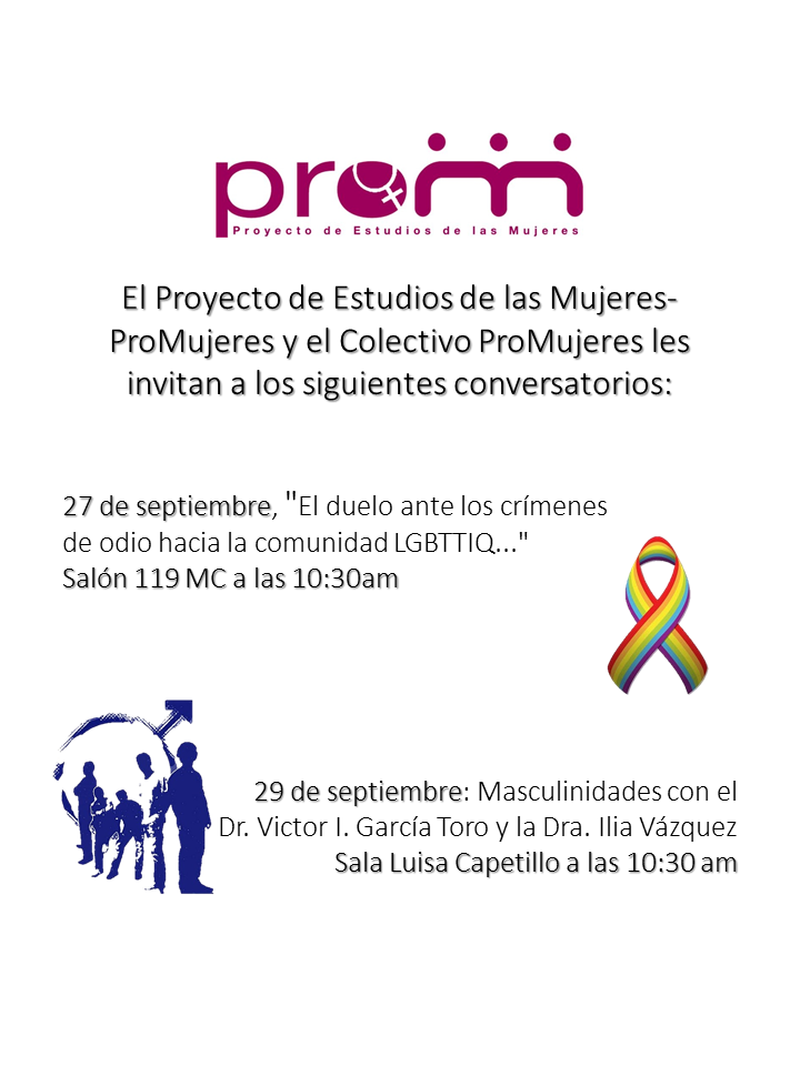 Imagen de promoción a conversatorios de la Oficina de PROM