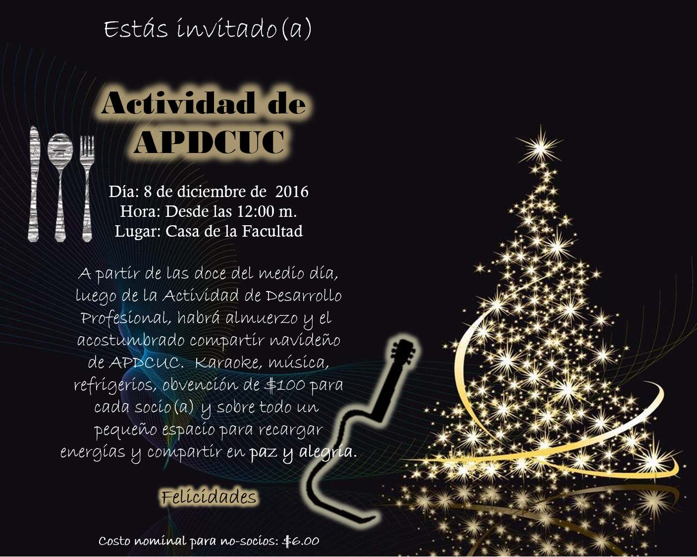 Promoción actividad navideña de APDCUC