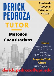 Publicidad Derick Pedroza Tutor Métodos Cuantitativos CAETV