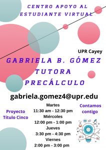 Publicidad Gabriela Gómez Tutora CAETV