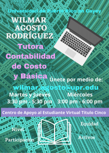 Imagen promoción Wilmar Agosto Tutora Contabilidad de Costo CAETV