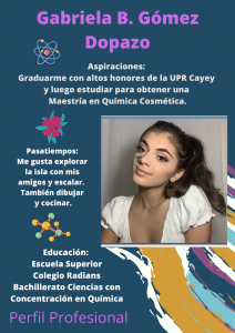 Imagen de Diseño Perfil Profesional Gabriela Gómez Tutora Precálculo CAETV UPR Cayey Septiembre 2020