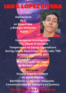 Imagen de Diseño Perfil Profesional Ian López Tutor Física Universitaria CAETV UPR Cayey Septiembre 2020