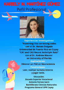 Imagen de Diseño Perfil Profesional Kariely Martínez Tutora Química Orgánica CAETV UPR Cayey Septiembre 2020