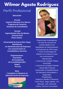 Imagen de Diseño Perfil Profesional Wilmar Agosto Tutora CAETV UPR Cayey Septiembre 2020