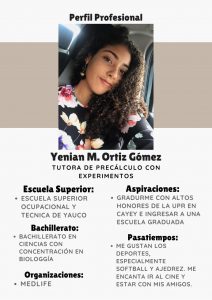 Imagen de Perfil Profesional Yesenia Ortiz Tutora Precálculo Agosto 2020