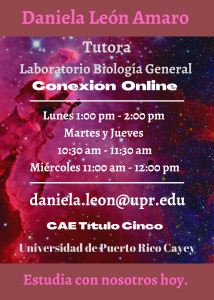 Imagen anuncio-daniela-leon-amaro-tutora-lab-biologia-general-caetv-upr-cayey-marzo-2021