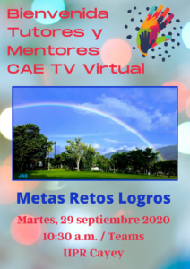 Imagen Bienvenida CAETV Virtual Septiembre 2020