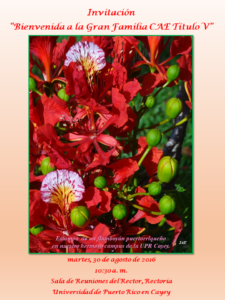 Imagen CAE Título V Invitación Bienvenida Tutores 24-ag-2016