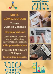 Imsgen Sofía Gómez Dopazo Tutora Química General I CAETV Virtual UPR Cayey Verano 2021