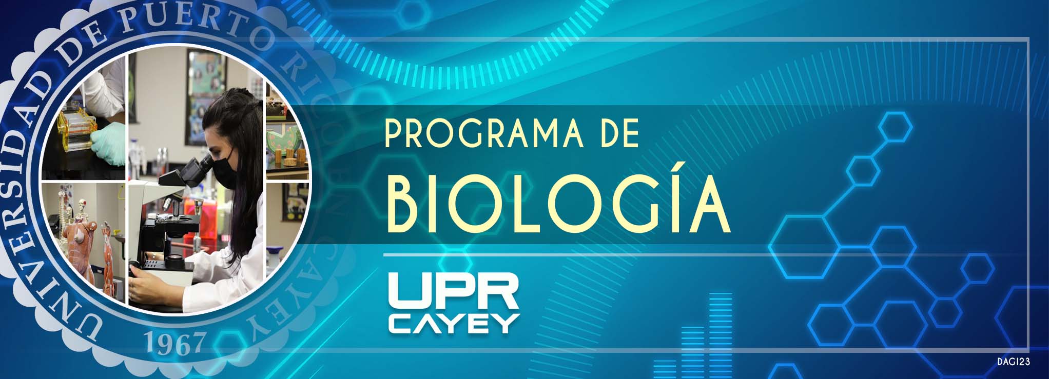 Banner para la área del Departamento de Biología