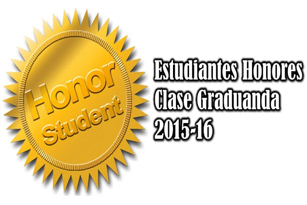 Honor Imagen representativa a estudiantes de Honores 2015-16