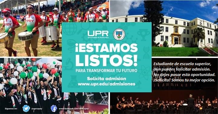 Imagen reresentativa de la Promoción Estamos Listos de la UPR