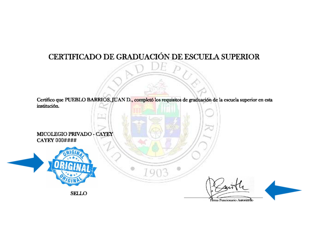 Certificado Imagen de certificado