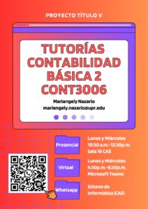 Imagen de Anuncio Mariangely Nazario Tutora Contabilidad CAE TV UPR Cayey Agosto 2023