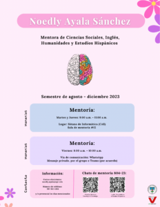 Imagen de Noedly Ayala Sánchez Mentora CAETV UPR Cayey Agosto 2023